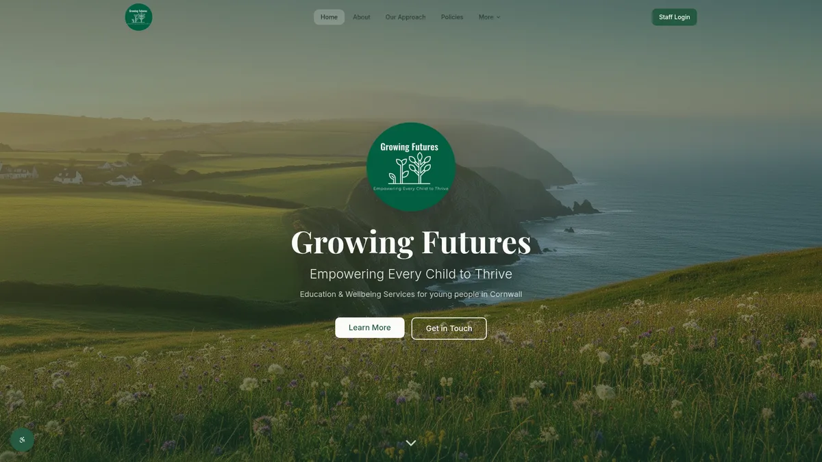 Growing Futures Cornwall education services website