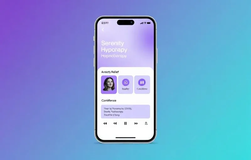 Serenity Hypnotherapy mobile app interface